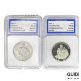 [2 Coins]1982 Washington 50C IGS MS65  PR70