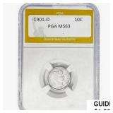 1901-O Barber Dime PGA MS63