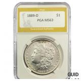 1889-O Morgan Silver Dollar PGA MS63