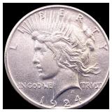 1924 Peace Silver Dollar CHOICE AU