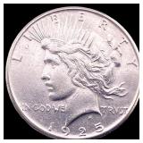 1925-S Silver Peace Dollar CHOICE AU