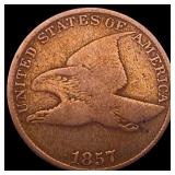 1857 Copper-Nickel Flying Eagle Cent LIGHTLY CIRCU