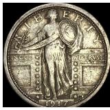 1917 Standing Liberty Quarter Type 1 LIGHTLY CIRC