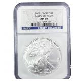 2009 Silver Eagle NGC MS69