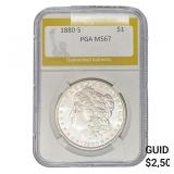 1880-S Morgan Silver Dollar PGA MS67