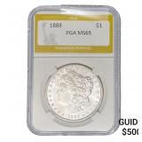 1888 Morgan Silver Dollar PGA MS65