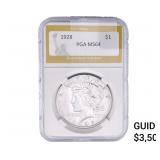 1928 Silver Peace Dollar PGA MS64