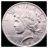 1924 Peace Silver Dollar CHOICE AU