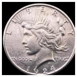 1924 Peace Silver Dollar CHOICE AU