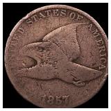 1857 Copper-Nickel Flying Eagle Cent LIGHTLY CIRCU