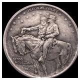 1925 Silver Stone Mountain Half Dollar CLOSELY UNC