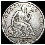 1877 Seated Liberty Half Dollar NEARLY UNCIRCULAT