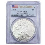 2008 Silver Eagle PCGS MS70