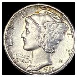 1927-S Silver Mercury Dime CLOSELY  UNCIRCULATED