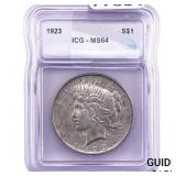 1923 Silver Peace Dollar ICG MS64