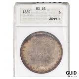 1880 Morgan Silver Dollar ANACS MS64