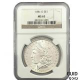1881-O Morgan Silver Dollar NGC MS63