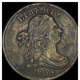 1804 Draped Bust Half Cent LIGHTLY CIRCULATED