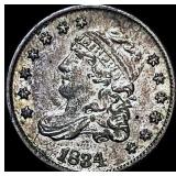 1834 Capped Bust Half Dime CHOICE AU