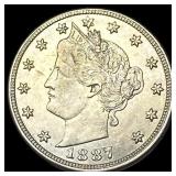 1887 Liberty Head Nickel CLOSELY UNCIRCULATED