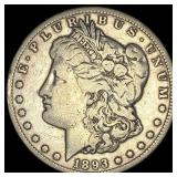 1893-CC Silver Morgan Dollar LIGHTLY  CIRCULATED