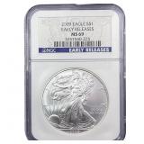 2009 Silver Eagle NGC MS69