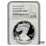 2021-W Silver Eagle NGC PF69 UC Heraldic Eagle T-1