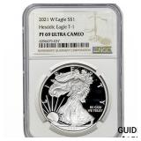 2021-W Silver Eagle NGC PF69 UC Heraldic Eagle T-1