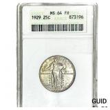 1929 Standing Liberty Quarter ANACS MS64 FH