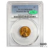 1972 CAC Lincoln Memorial Cent PCGS MS64 RB DDO
