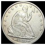1873 Arrows Seated Liberty Half Dollar  CLOSELY U