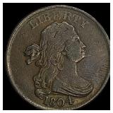 1804 Copper Half Cent NEARLY UNCIRCULATED