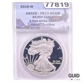 2010 Silver Eagle ANACS PR70 DCAM