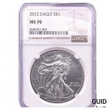 2012 Silver Eagle NGC MS70