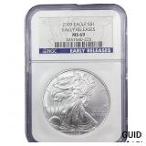 2009 Silver Eagle NGC MS69