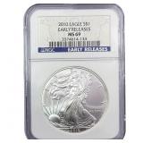 2010 Silver Eagle NGC MS69