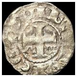 1100s Crusades France Anjou Silver Denier NEARLY U