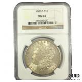 1880-S Morgan Silver Dollar NGC MS64