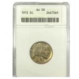 1915 Buffalo Nickel ANACS AU58