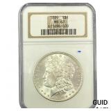 1889 Morgan Silver Dollar NGC MS62