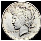 1921 Silver Peace Dollar CLOSELY UNCIRCULATED