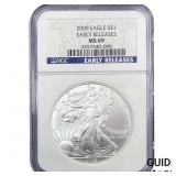 2009 Silver Eagle NGC MS69