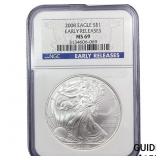 2008 Silver Eagle NGC MS69