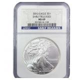 2010 Silver Eagle NGC MS69