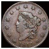 1817 Coronet Head Large Cent ABOUT  UNCIRCULATED
