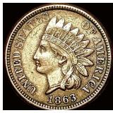 1863 Indian Head Cent NEARLY UNCIRCULATED