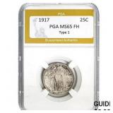 1917 Standing Liberty Quarter PGA MS65 TY 1 FH