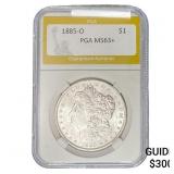 1885-O Morgan Silver Dollar PGA MS63+