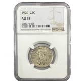1920 Standing Liberty Quarter NGC AU58