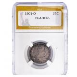 1901-O Barber Quarter PGA XF45